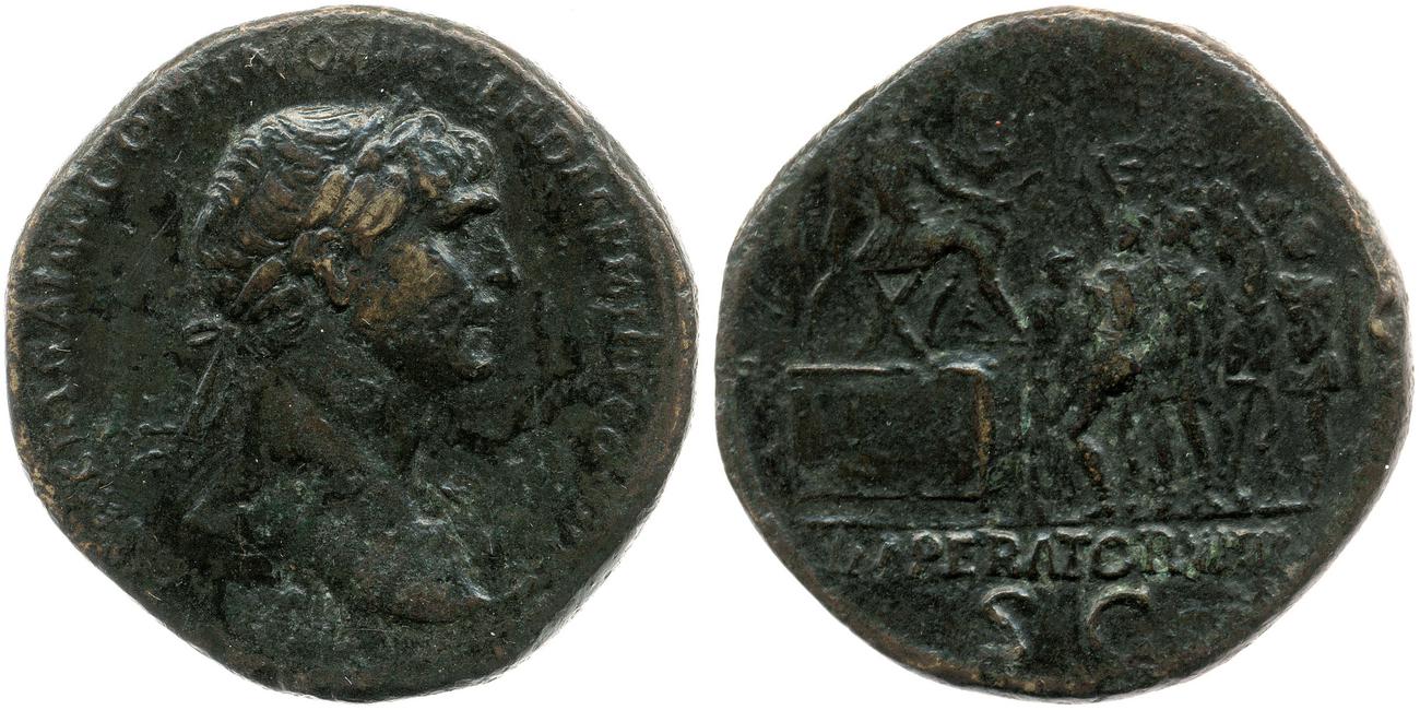 RIC II Trajan 655, аверс, bm