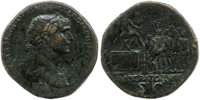 RIC II Trajan 655, реверс, bm