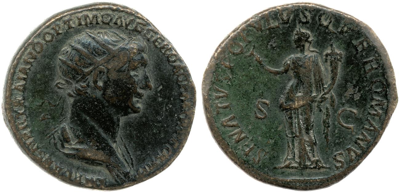 RIC II Trajan 674, аверс, bm