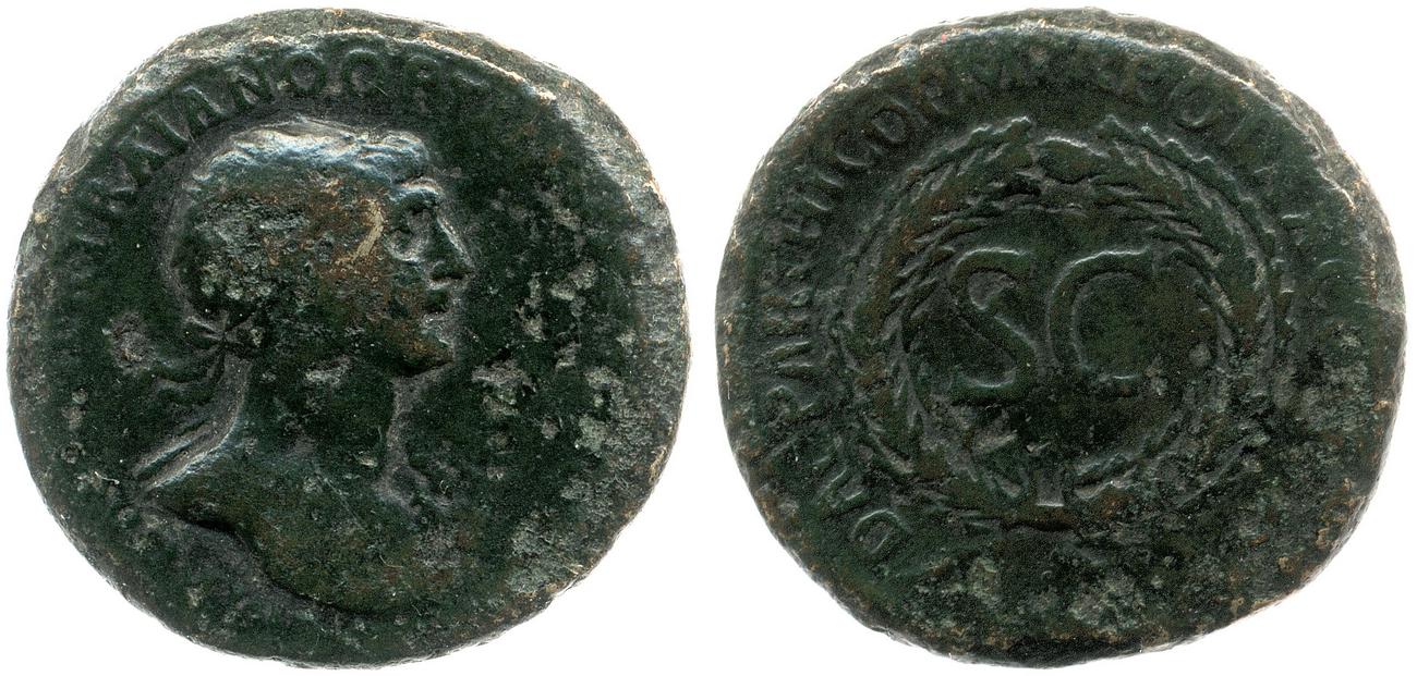 RIC II Trajan 648, аверс, bm