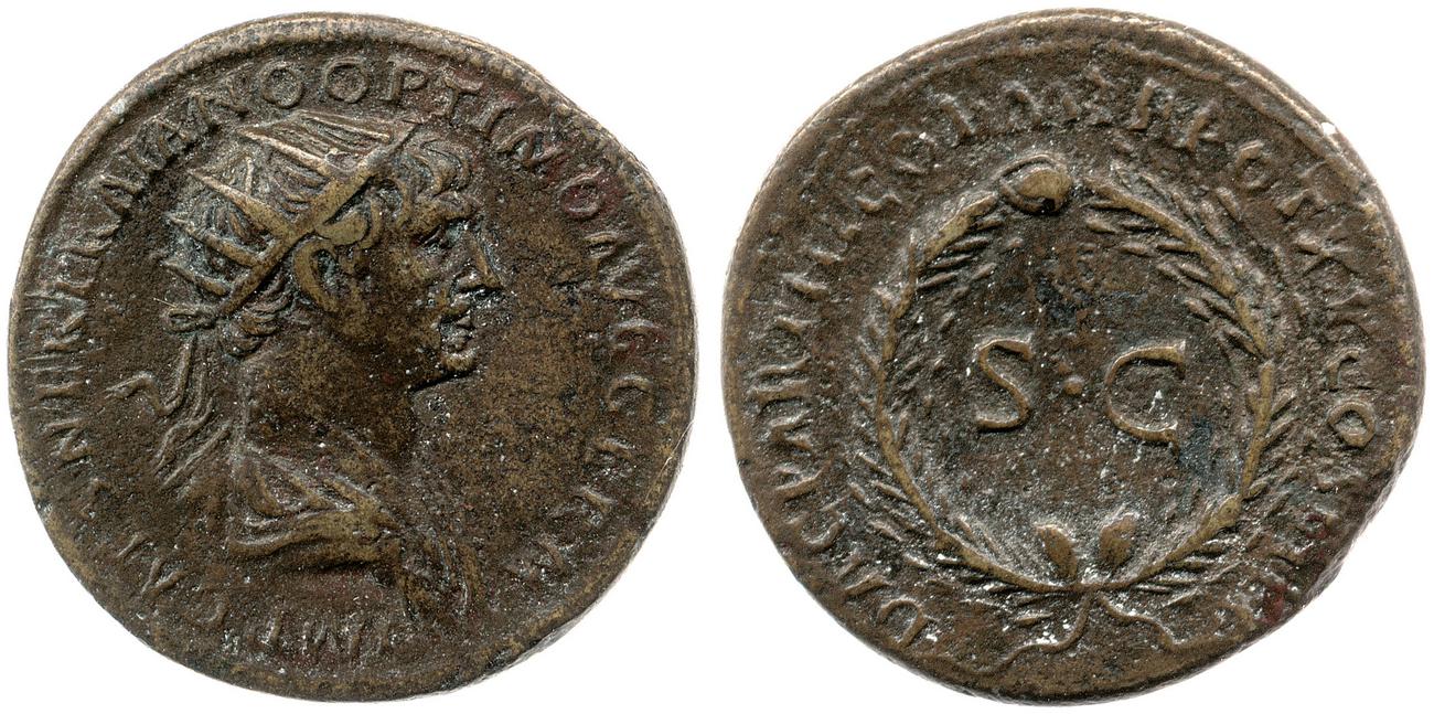 RIC II Trajan 647, аверс, bm