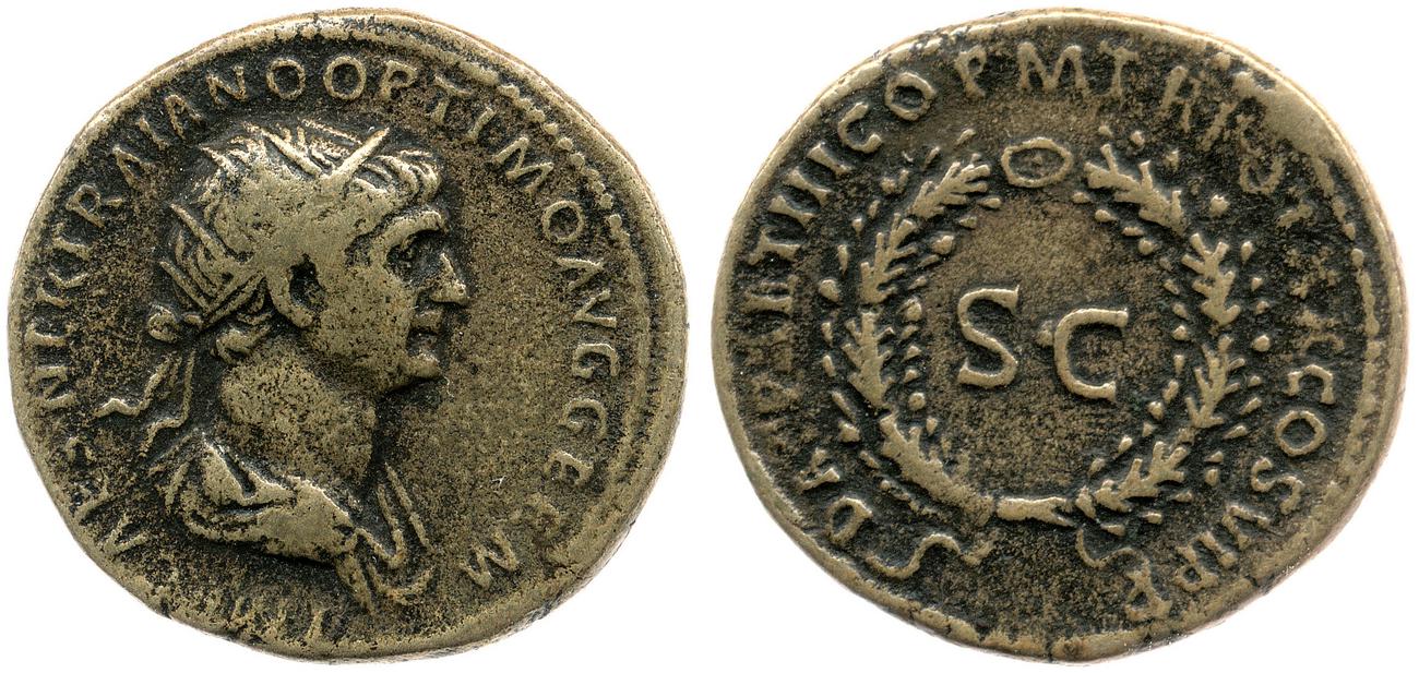 RIC II Trajan 647, аверс, bm