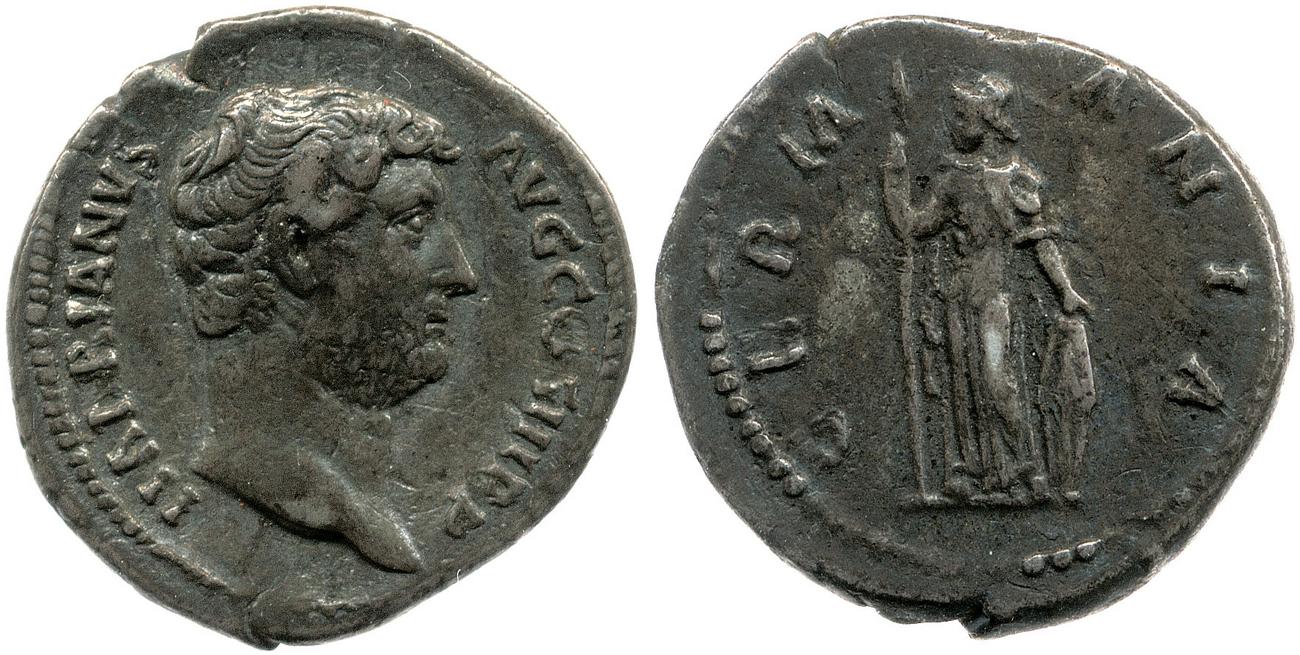 RIC II, Part 3 (second edition) Hadrian 1513, аверс, bm