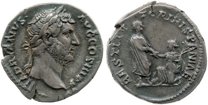 RIC II, Part 3 (second edition) Hadrian 1584, реверс, bm