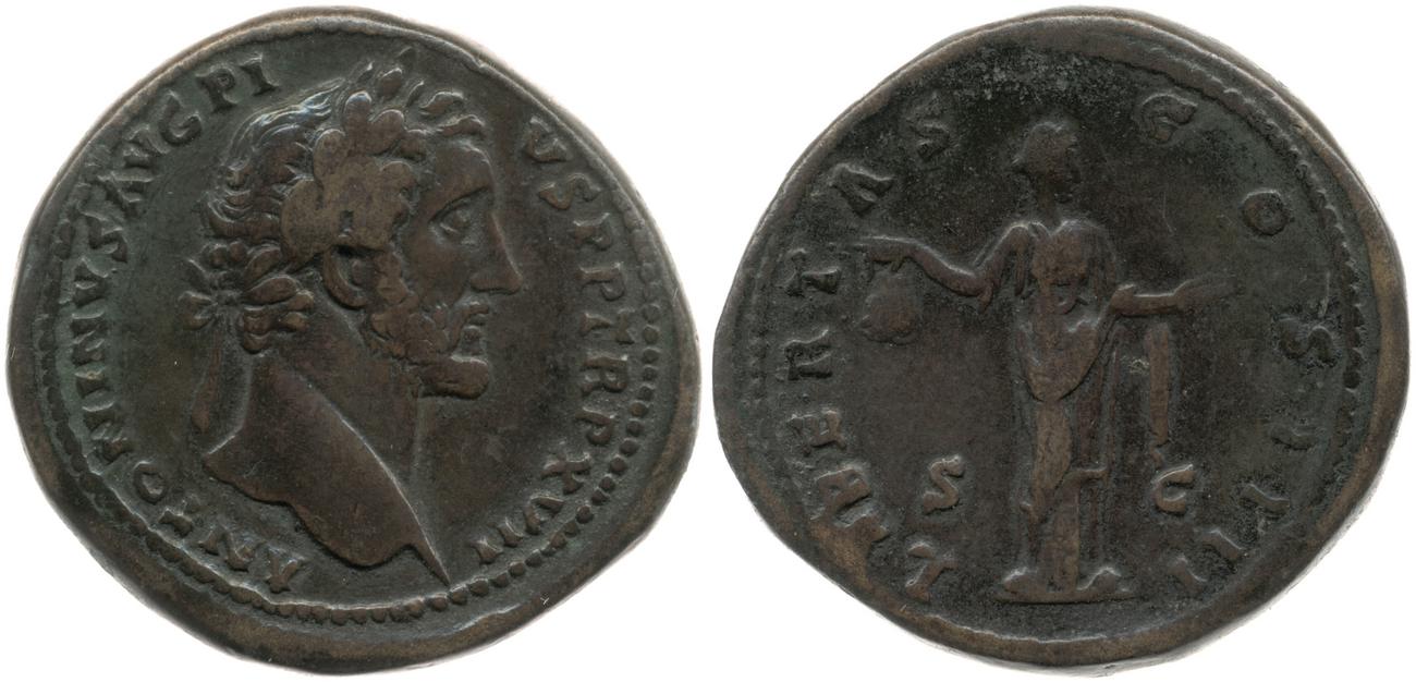 RIC III Antoninus Pius 916A, аверс, bm
