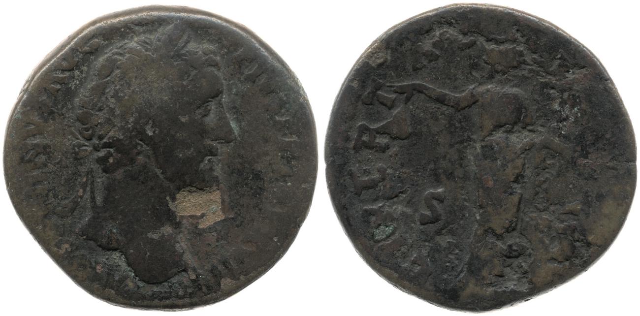 RIC III Antoninus Pius 916A, аверс, bm
