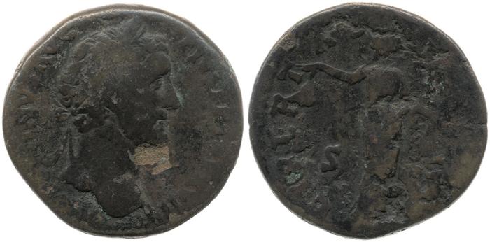 RIC III Antoninus Pius 916A, реверс, bm