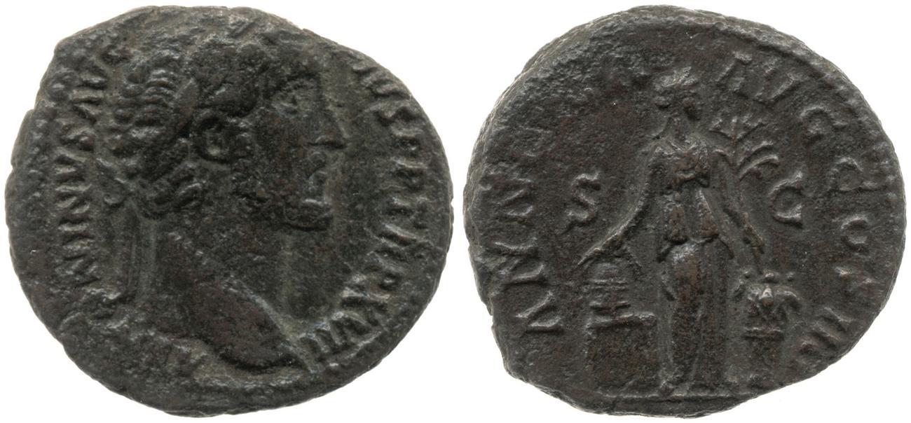 RIC III Antoninus Pius 921, аверс, bm