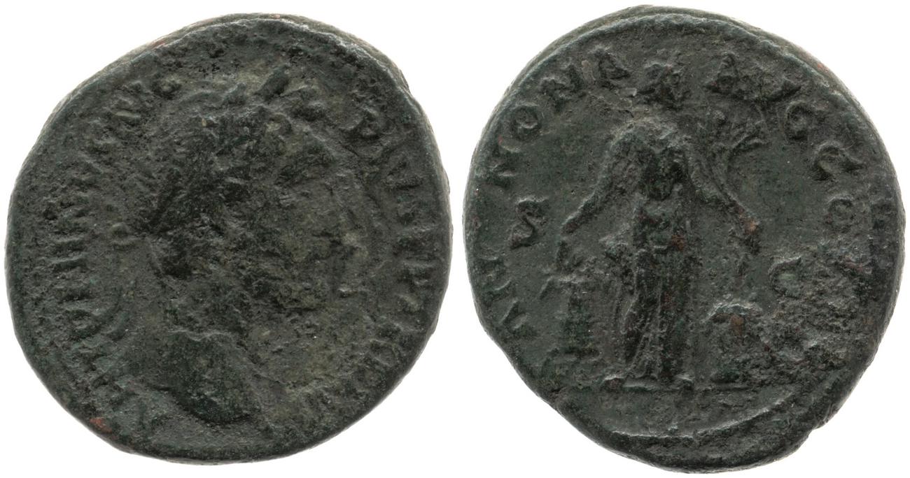 RIC III Antoninus Pius 921, аверс, bm