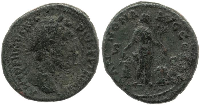 RIC III Antoninus Pius 921, реверс, bm