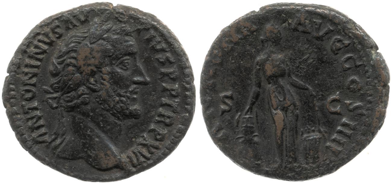 RIC III Antoninus Pius 921, аверс, bm