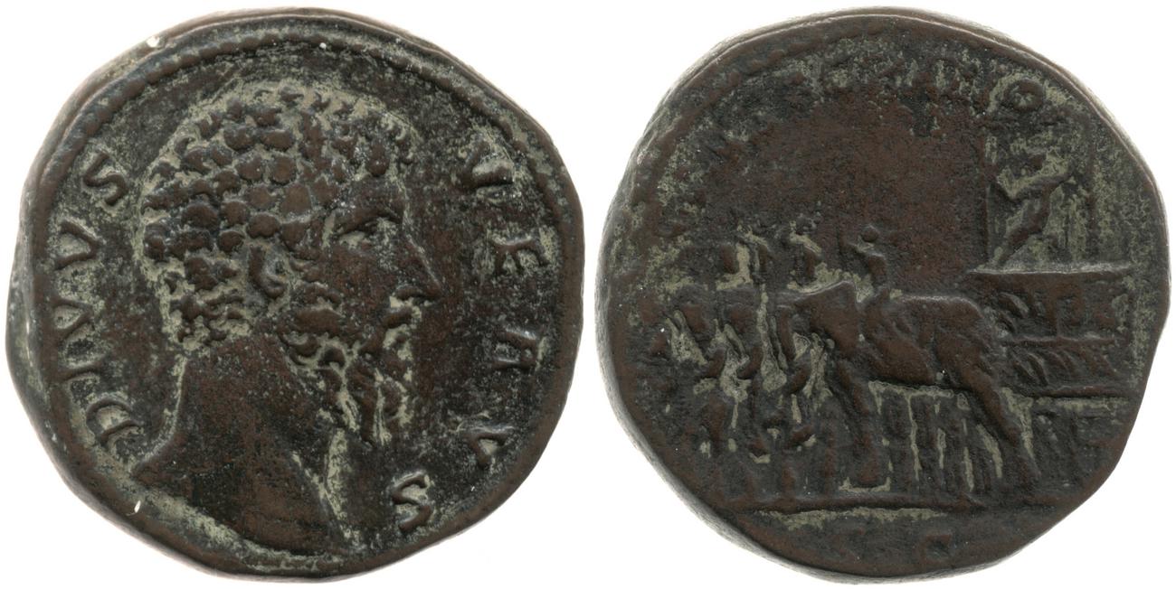 аверс RIC III Marcus Aurelius 1507