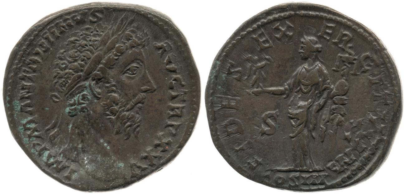 аверс RIC III Marcus Aurelius 998