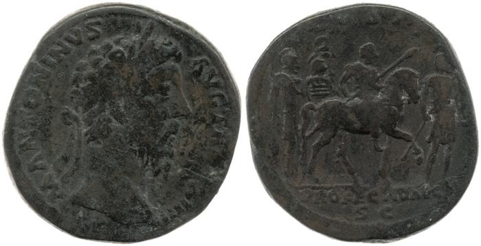 RIC III Marcus Aurelius 978, реверс, bm