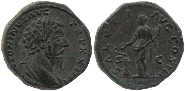 RIC III Marcus Aurelius 981, реверс, bm