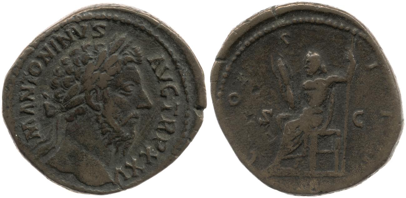 аверс RIC III Marcus Aurelius 989