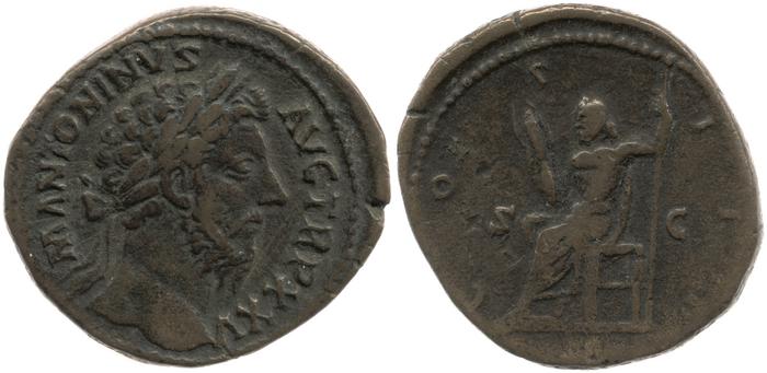 реверс RIC III Marcus Aurelius 989