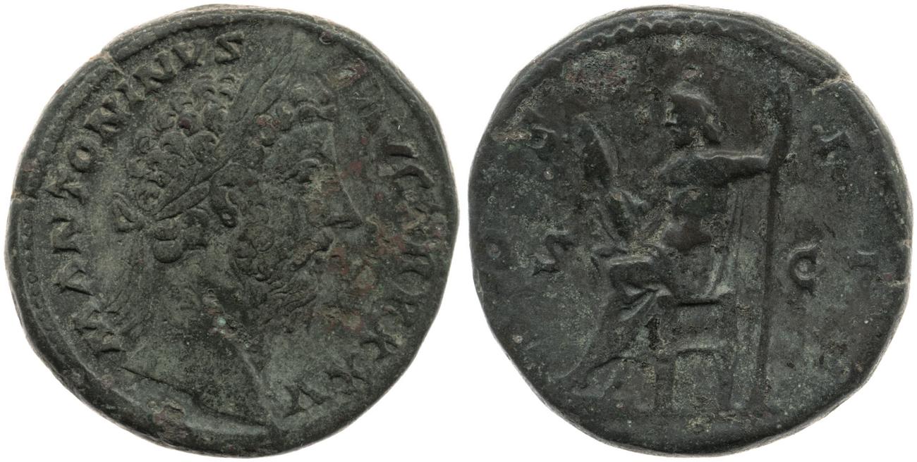 RIC III Marcus Aurelius 989, аверс, bm