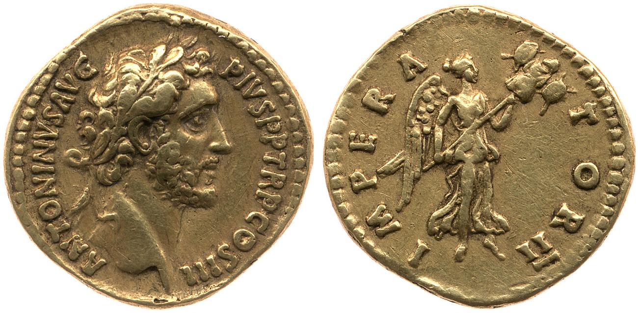 RIC III Antoninus Pius 109a, аверс, Британский музей