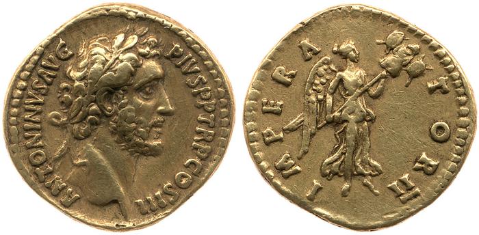 RIC III Antoninus Pius 109a, реверс, Британский музей