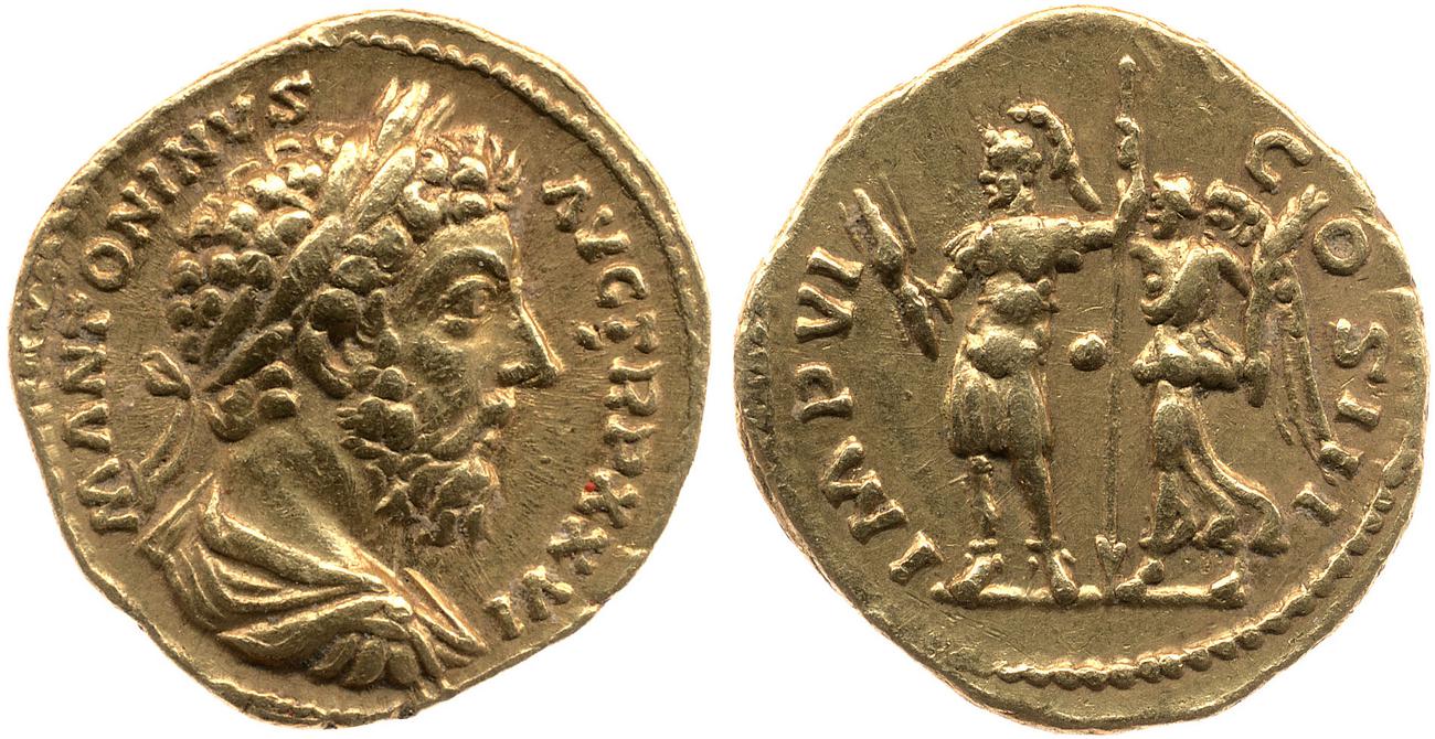 RIC III Marcus Aurelius 264, аверс, Британский музей