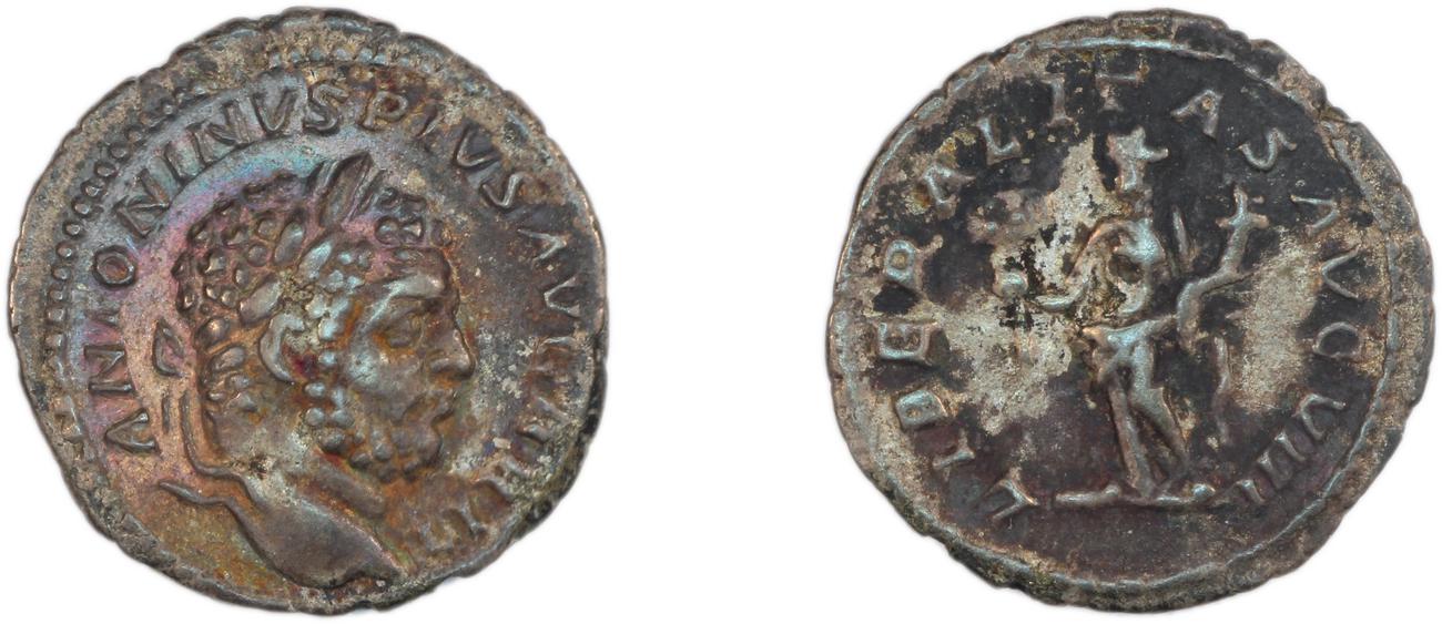 RIC IV Caracalla 219, аверс, Британский музей