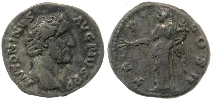 RIC III Antoninus Pius 42, реверс, Британский музей