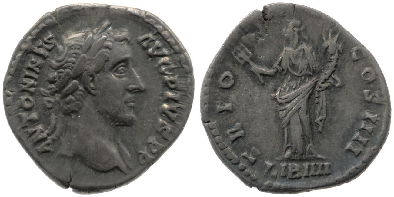 RIC III Antoninus Pius 155, аверс, bm