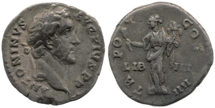 RIC III Antoninus Pius 155, реверс, bm