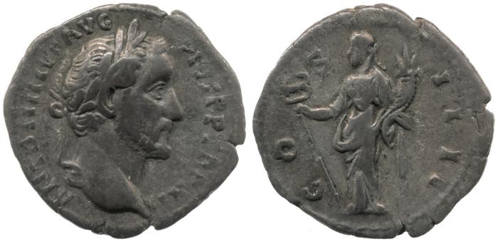 RIC III Antoninus Pius 178, реверс, bm
