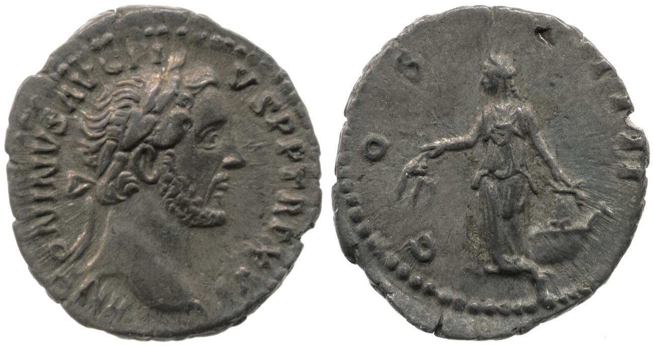 RIC III Antoninus Pius 220, аверс, Британский музей