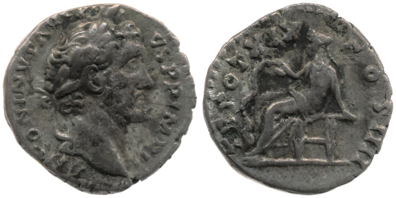 RIC III Antoninus Pius 254, аверс, Британский музей