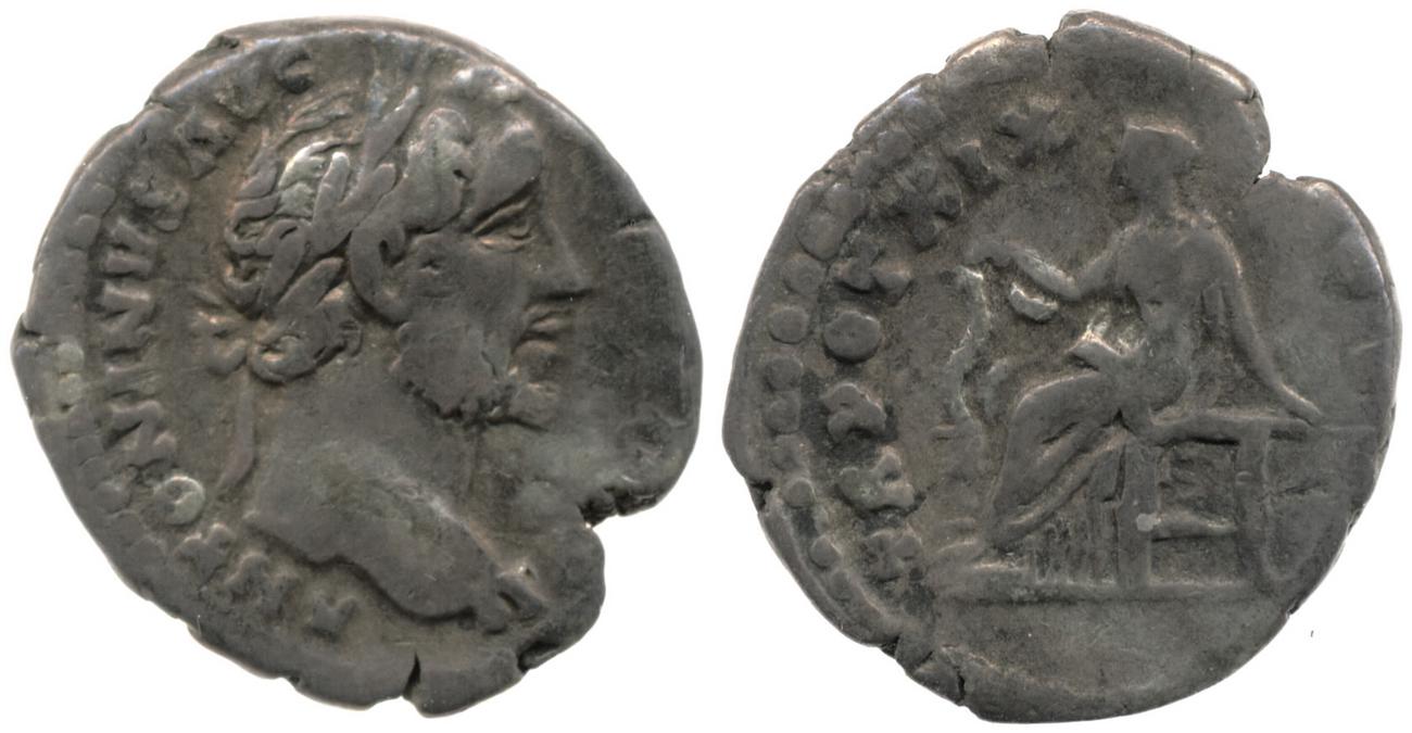 RIC III Antoninus Pius 254, аверс, Британский музей