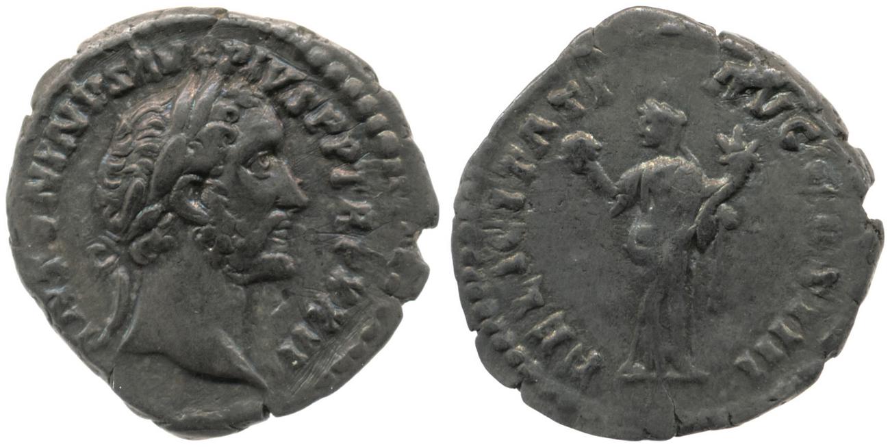 RIC III Antoninus Pius 299, аверс, Британский музей