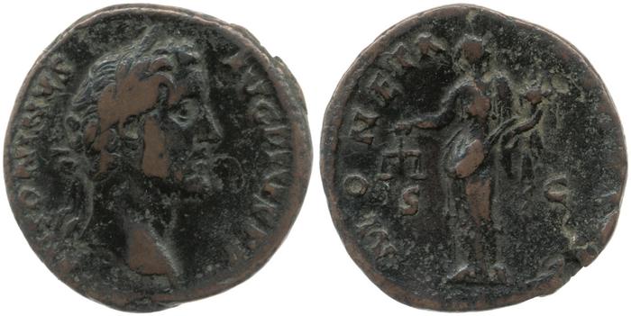 RIC III Antoninus Pius 561, реверс, Британский музей