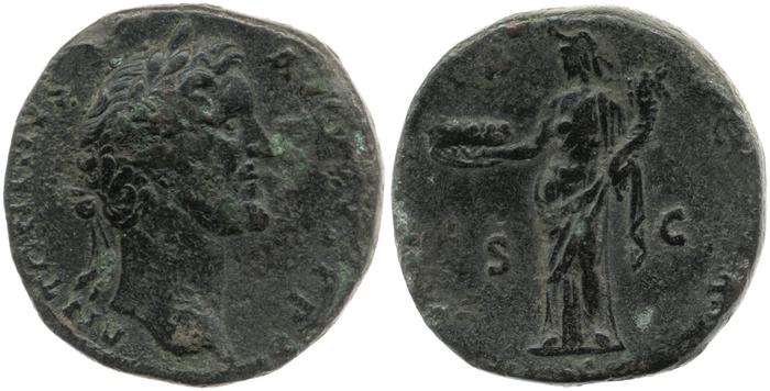 реверс RIC III Antoninus Pius 574