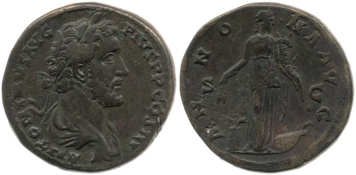 RIC III Antoninus Pius 597b, реверс, bm