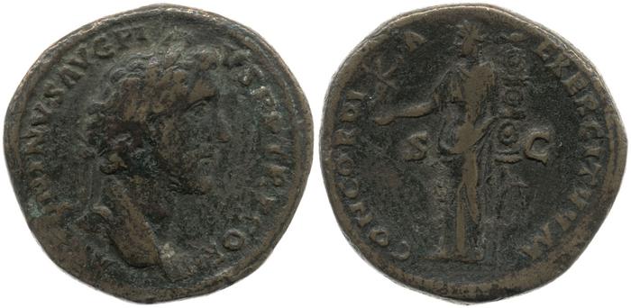 RIC III Antoninus Pius 600a, реверс, Британский музей