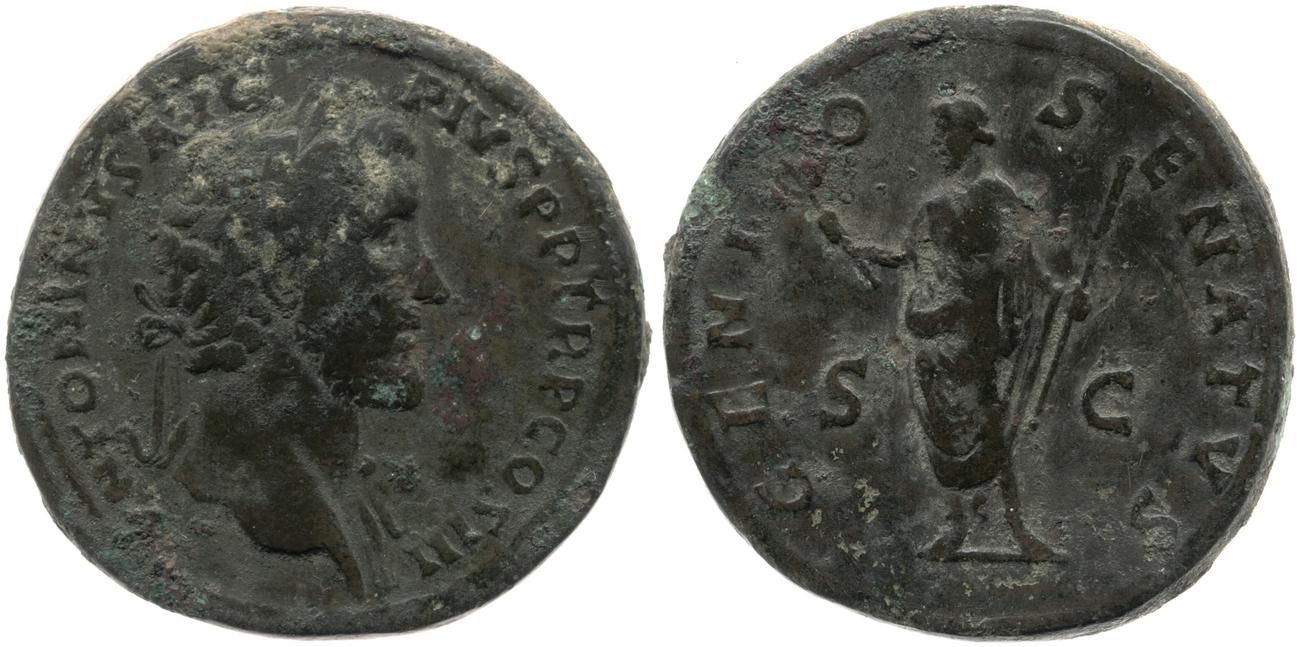 RIC III Antoninus Pius 605a, аверс, Британский музей