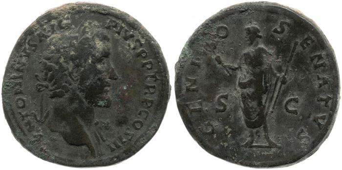 RIC III Antoninus Pius 605a, реверс, Британский музей