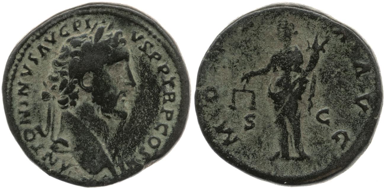 RIC III Antoninus Pius 610a, аверс, Британский музей