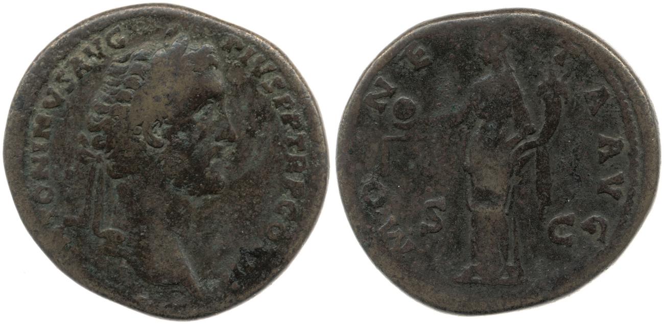 RIC III Antoninus Pius 611, аверс, Британский музей