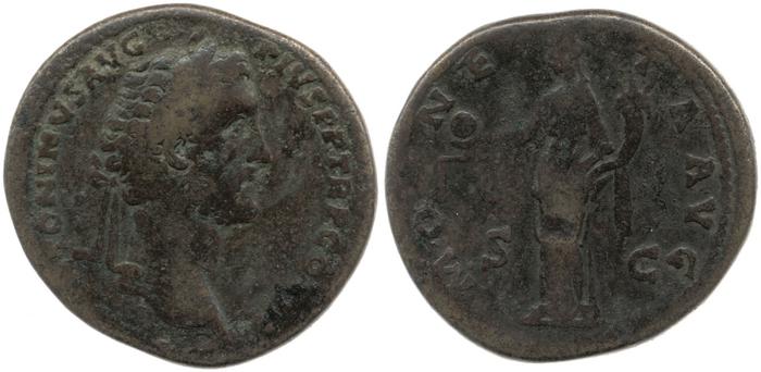 RIC III Antoninus Pius 611, реверс, Британский музей