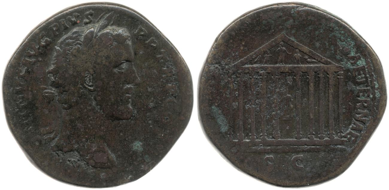 RIC III Antoninus Pius 623, аверс, Британский музей
