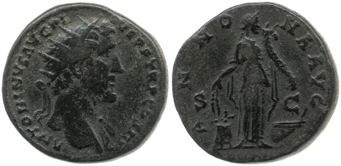 RIC III Antoninus Pius 656, реверс, Британский музей