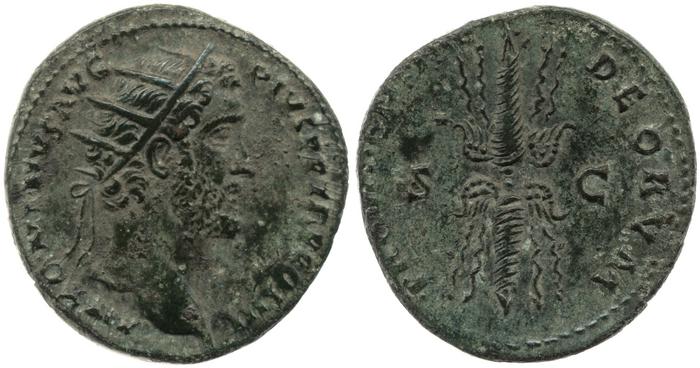 RIC III Antoninus Pius 663, реверс, Британский музей