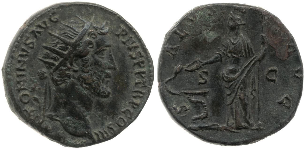 RIC III Antoninus Pius 668, аверс, Британский музей