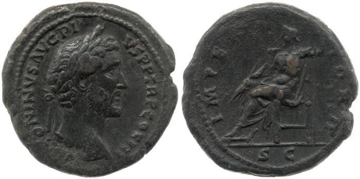 RIC III Antoninus Pius 727A, реверс, Британский музей