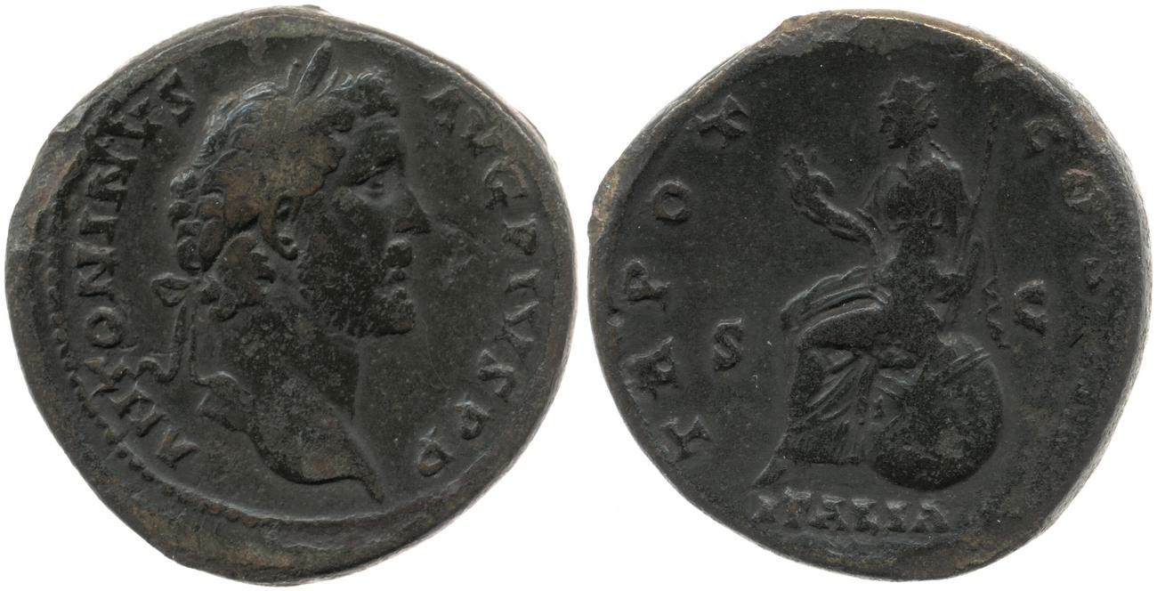 RIC III Antoninus Pius 747A, аверс, Британский музей