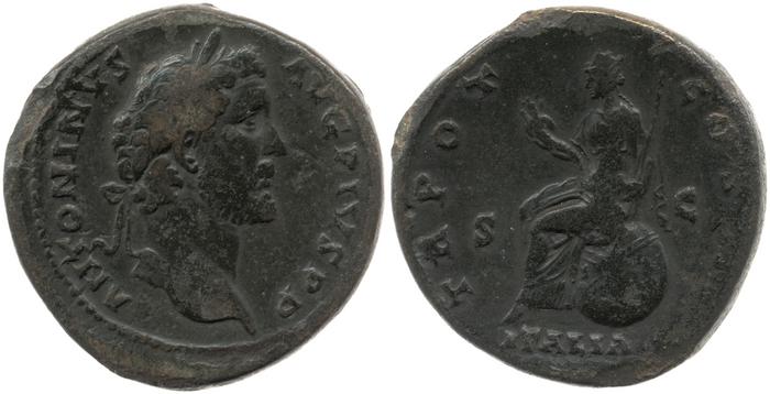 RIC III Antoninus Pius 747A, реверс, Британский музей